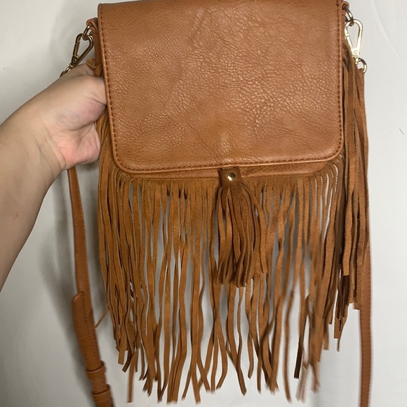 Handbags - Tan Bohemian Fringe Crossbody
